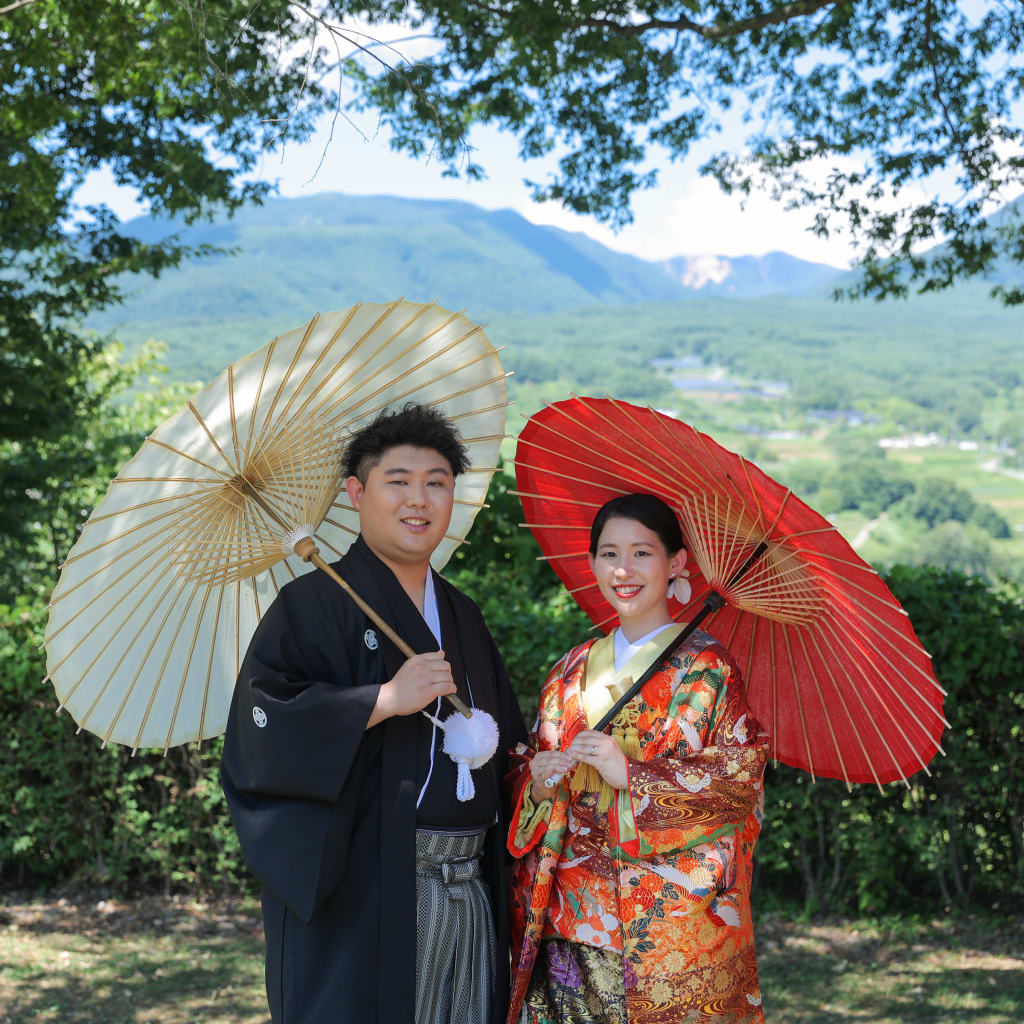 和装2着で楽しむ軽井沢 | デコルテフォトグラフィー | 前撮り・フォトウェディング