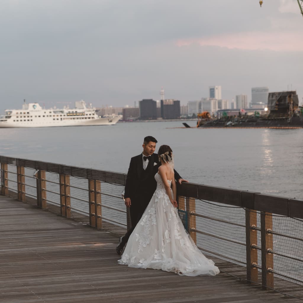 ハーバーランドロケーション | デコルテフォトグラフィー | 前撮り・フォトウェディング