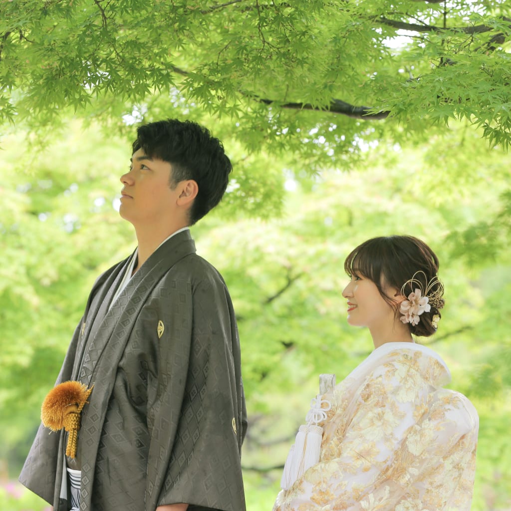 お二人の優しい雰囲気あふれた大仙公園ロケ！ | デコルテフォトグラフィー | 前撮り・フォトウェディング