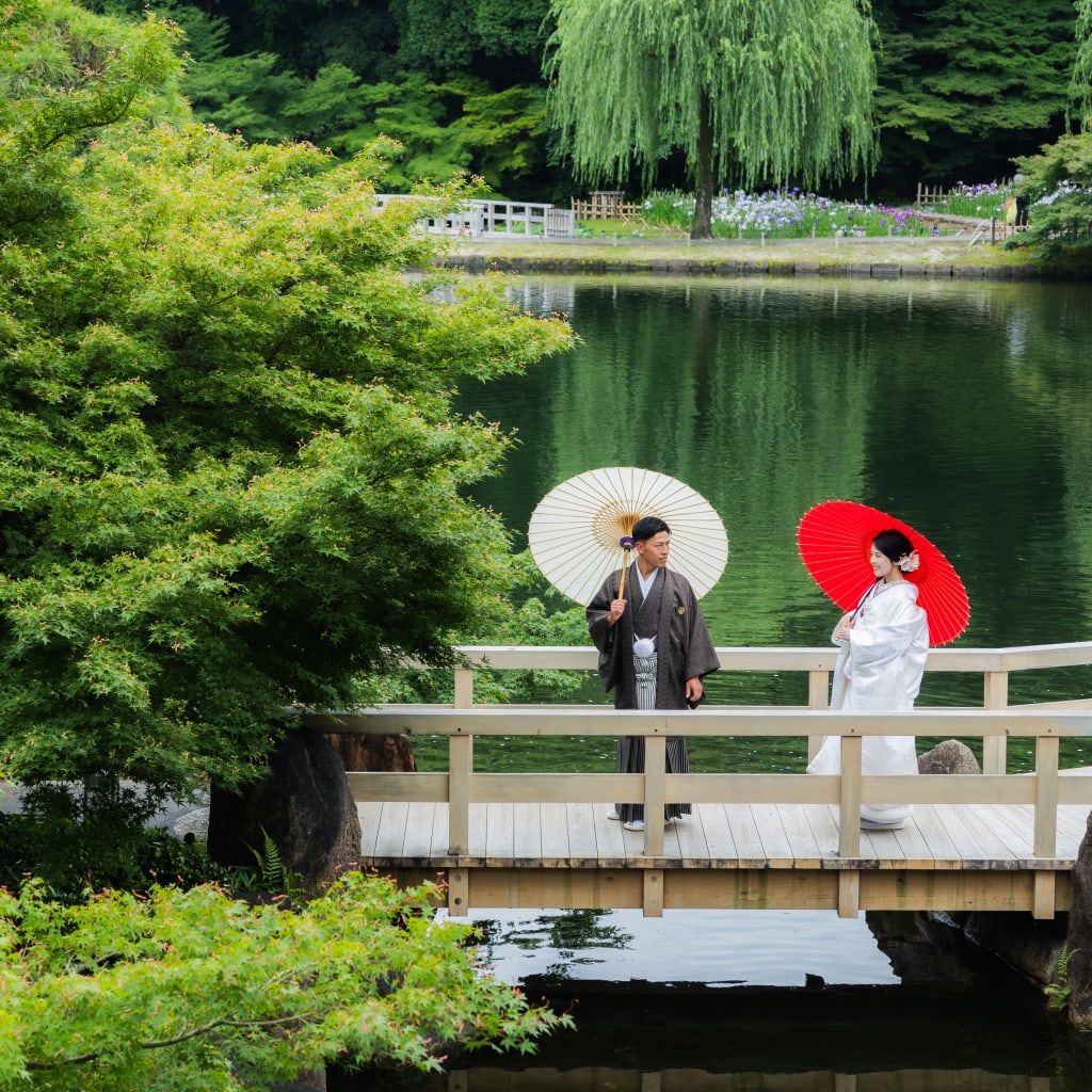 名古屋の日本庭園にて