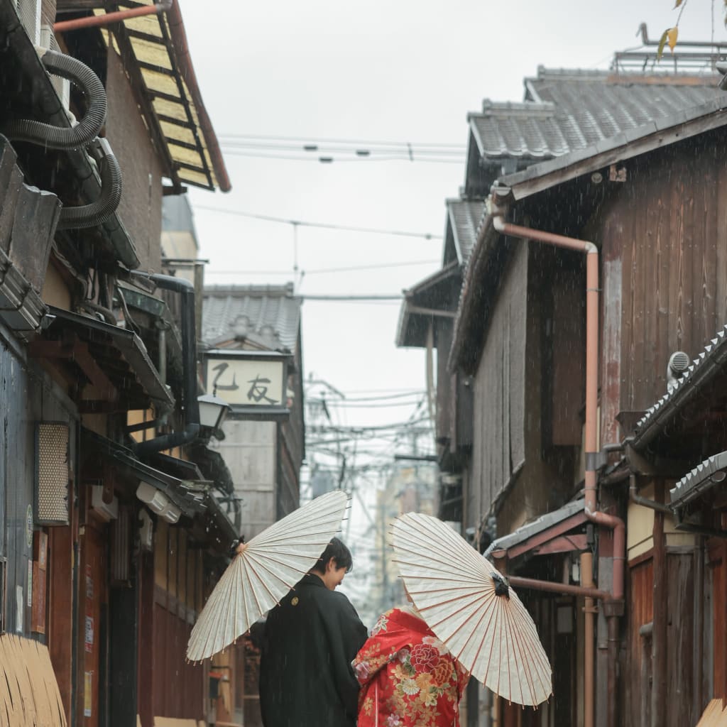 雨の日☔️祇園 | デコルテフォトグラフィー | 前撮り・フォトウェディング