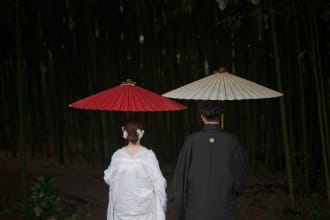 【大覚寺】雨の日だからこそ美しい。情景豊かな和装ロケーション撮影