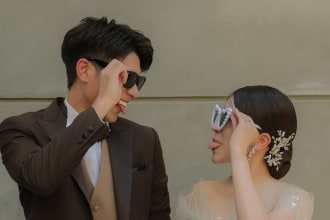 夏の日差しが彩った、お二人らしい笑顔あふれる神戸ロケーション