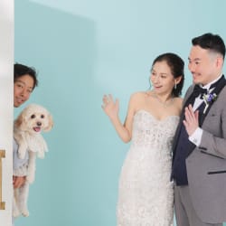 洋装スタジオでワンちゃんとの撮影！