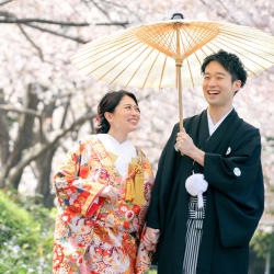 春が来た！和装で桜ロケーション♪