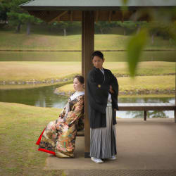 落ち着いた和装ロケーション撮影