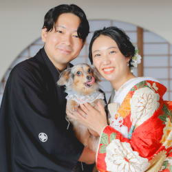 愛犬と撮るウェディングフォト