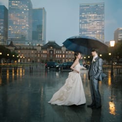 雨の日の、特別なフォトウェディング