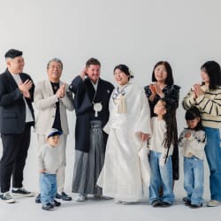 白背景×白無垢×紋付袴