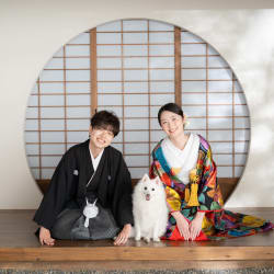 愛犬と残すウエディングフォト！