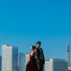 秋の日本大通りと大さん橋