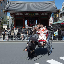 人力車で浅草巡り＋屋内庭園スタジオ