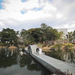 広島の縮景園で和装ロケレポート！