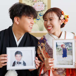 屋内庭園スタジオと洋装ハウススタジオでおふたりらしい撮影