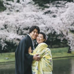 満開の桜と笑顔が満開！雨も吹き飛ばす、ハッピー和装前撮りレポ🌸