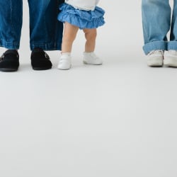 家族3人で和装フォトと私服フォト
