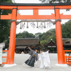 歴史ある上賀茂神社で