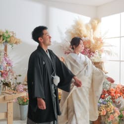 和装とドレスでスタジオ撮影♪