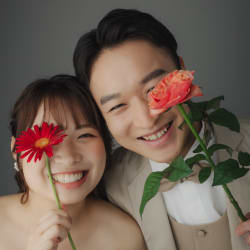 笑顔いっぱいのスタジオ撮影