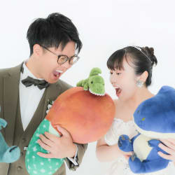 お二人らしさ満点のスタジオ撮影