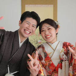 お二人らしく！屋内庭園撮影！！