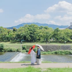 鴨川と祇園での幸せなひととき