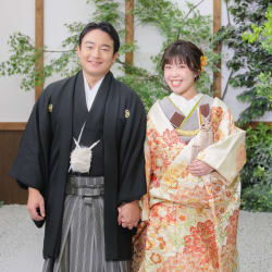 屋内庭園で元気に2着撮影しました！