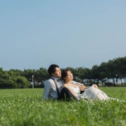海と緑でお二人らしく
