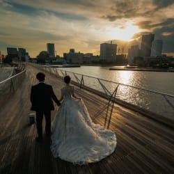 夕方から撮り始める大さん橋の夜景ロケーション