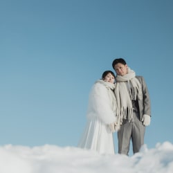 北海道で雪景色の撮影