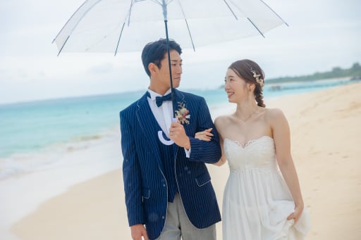 雨の中の宮古島撮影