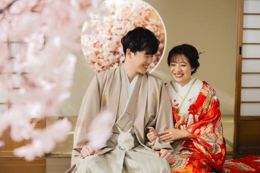 屋内庭園スタジオでお二人らしく！