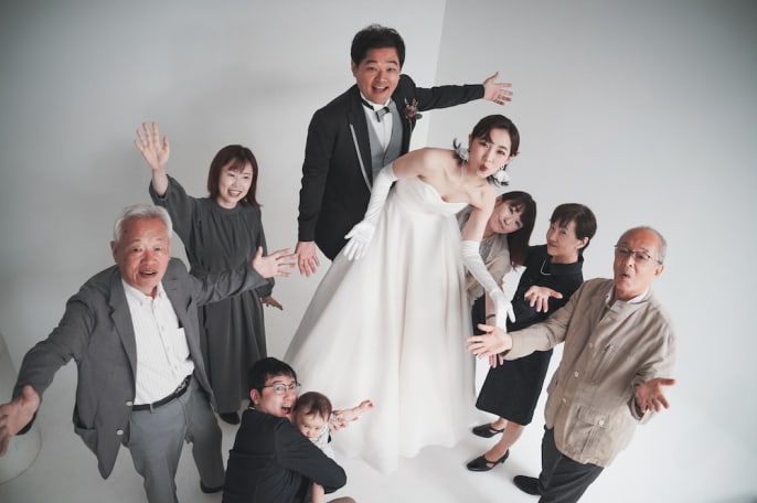 笑顔絶えない 家族写真