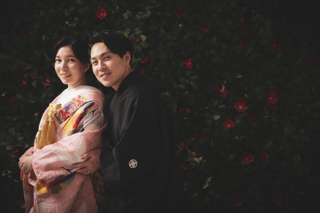 色打掛と白無垢で屋内庭園スタジオ撮影！