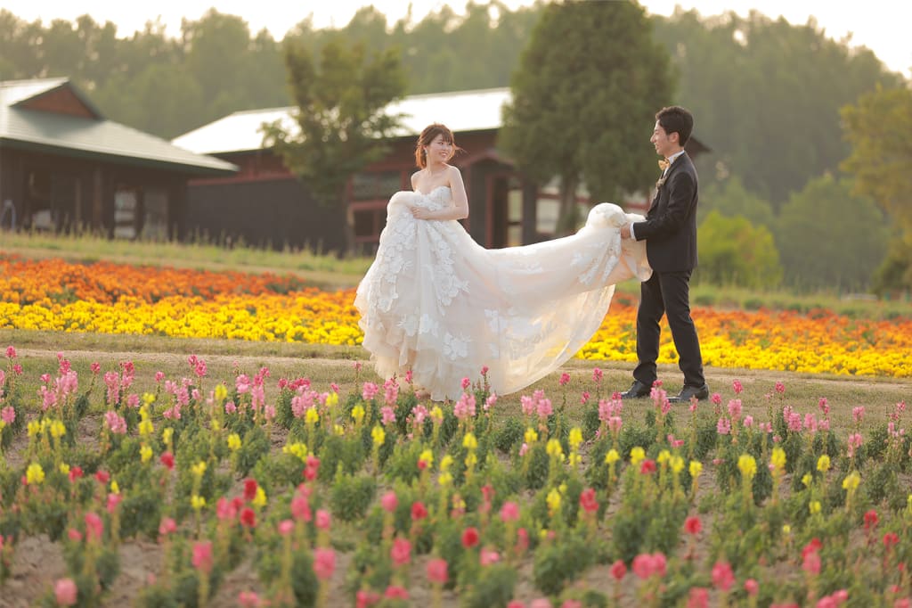 富良野 or 美瑛の花畑プラン | フォトウェディング・前撮り・結婚写真