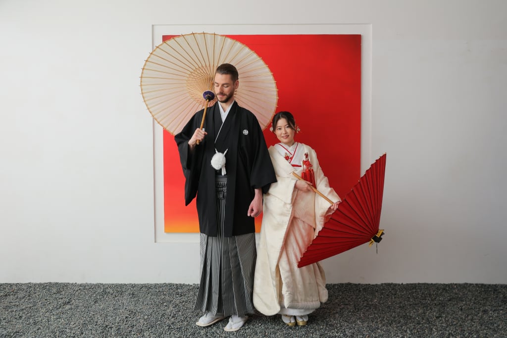 伝統的和装による婚礼写真