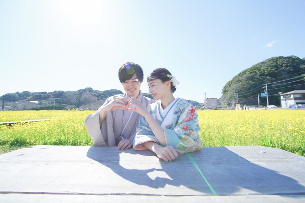 伊豆 河津桜【選べる2箇所】和装＆洋装ロケーションプラン | フォトウェディング・前撮り・結婚写真