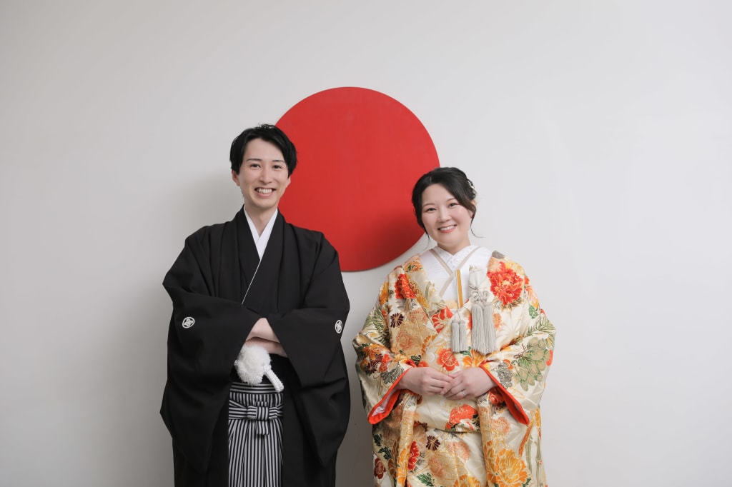 家族に見守られながらの撮影