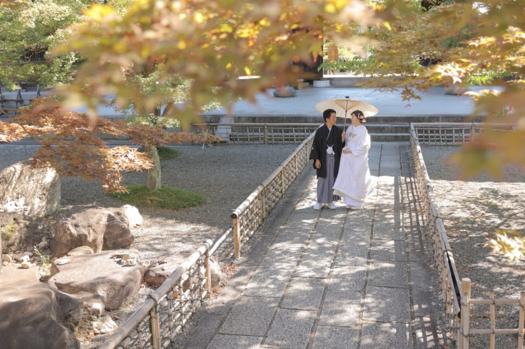 【金戒光明寺】少しづつ紅葉色づいたお庭で