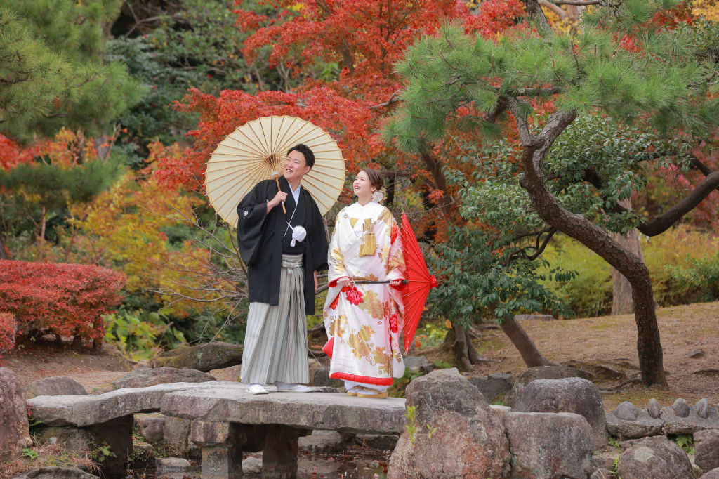 紅葉の鶴舞公園撮影