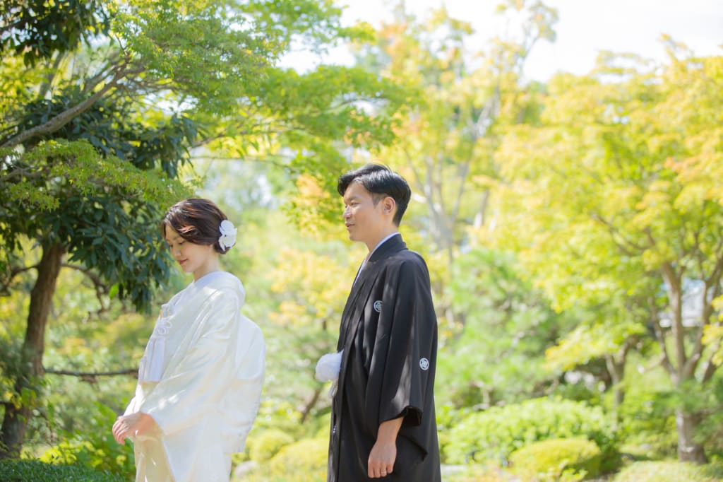 日本庭園で和装ロケ！