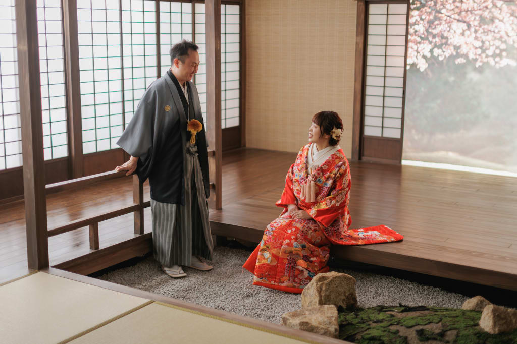 庭園スタジオでの撮影♪