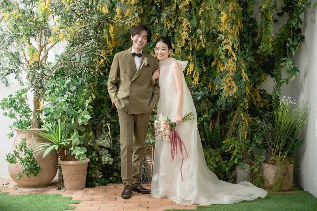 檜町公園ロケーション+洋装ハウススタジオ【300カット】プラン | スタジオAQUA 表参道渋谷店 | フォトウェディング・前撮り・結婚写真