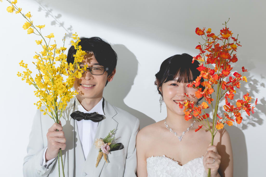 二人を彩る花々