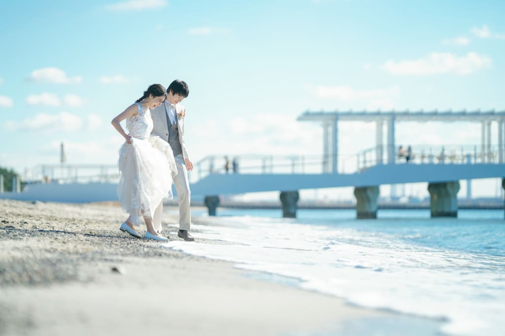 稲毛海浜公園ロケーションプラン | スタジオTVB 京都店 | フォトウェディング・前撮り・結婚写真