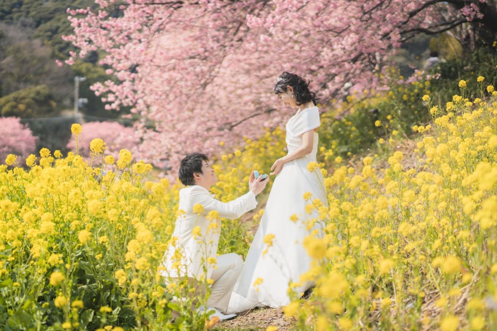 伊豆 河津桜洋装ロケーションプラン | フォトウェディング・前撮り・結婚写真