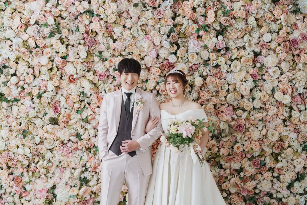 お花をたくさん使った撮影をスタジオで！