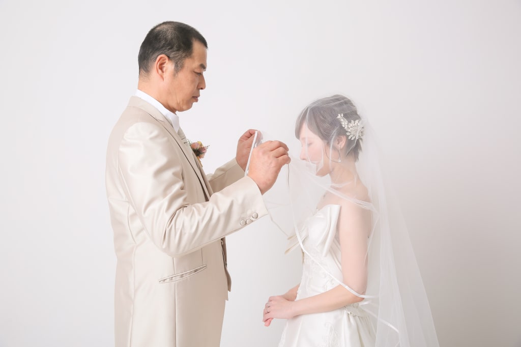 ウエディングベールをつけて... 