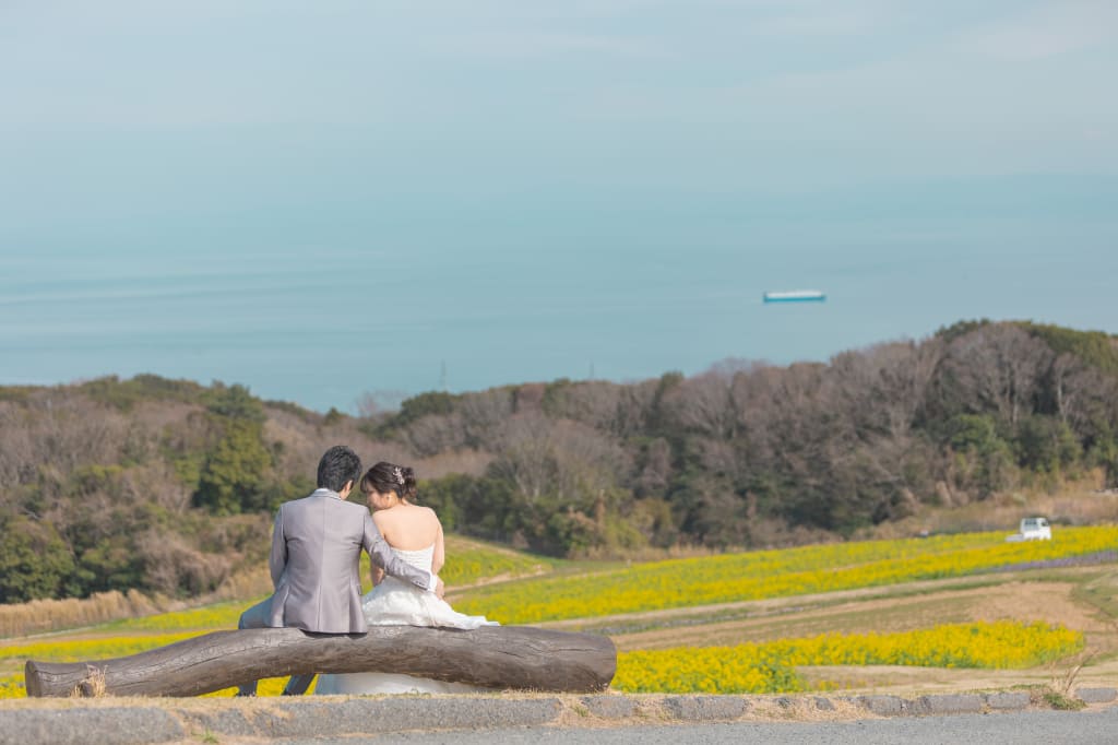 淡路島花さじき＋夕日