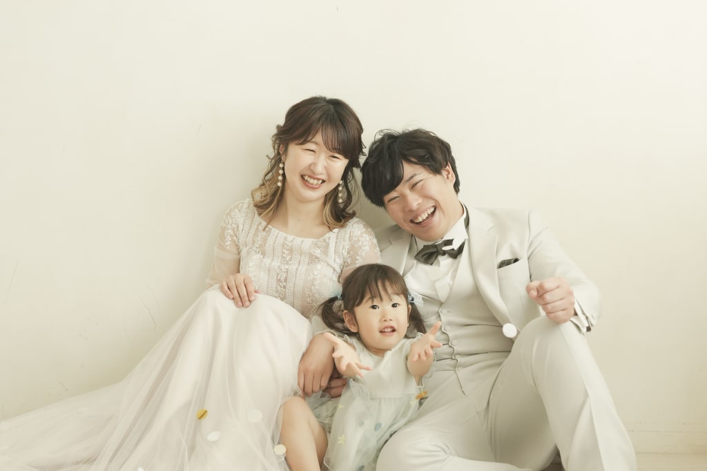 ウエディングフォトでもお子様と一緒に！